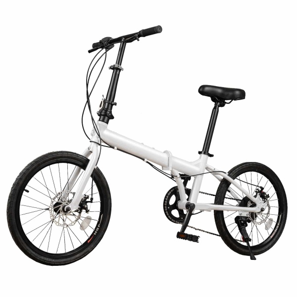 20 Inch Folding Bike, Bicycles Folding Bike for Adult 7 Speed Shifter, Camping Bicycle Height Adjustable Folding Bike